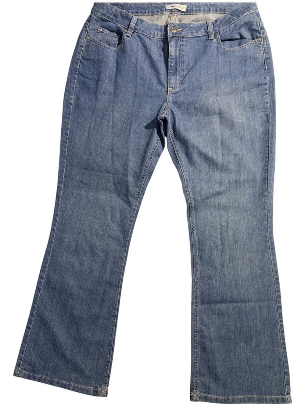 Riders Lee Bootcut Jeans Women 18M Blue Stretch Mid Rise Denim